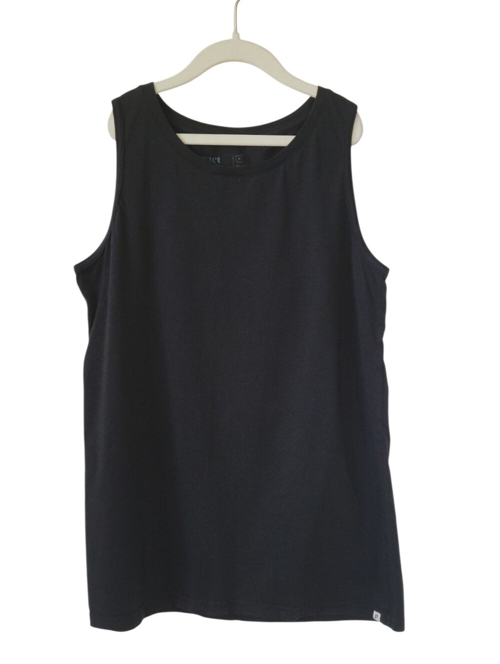 Pact Organic Cotton Black M Muscle Tank Capsule Minimalist Relaxed - Picture 8 of 10